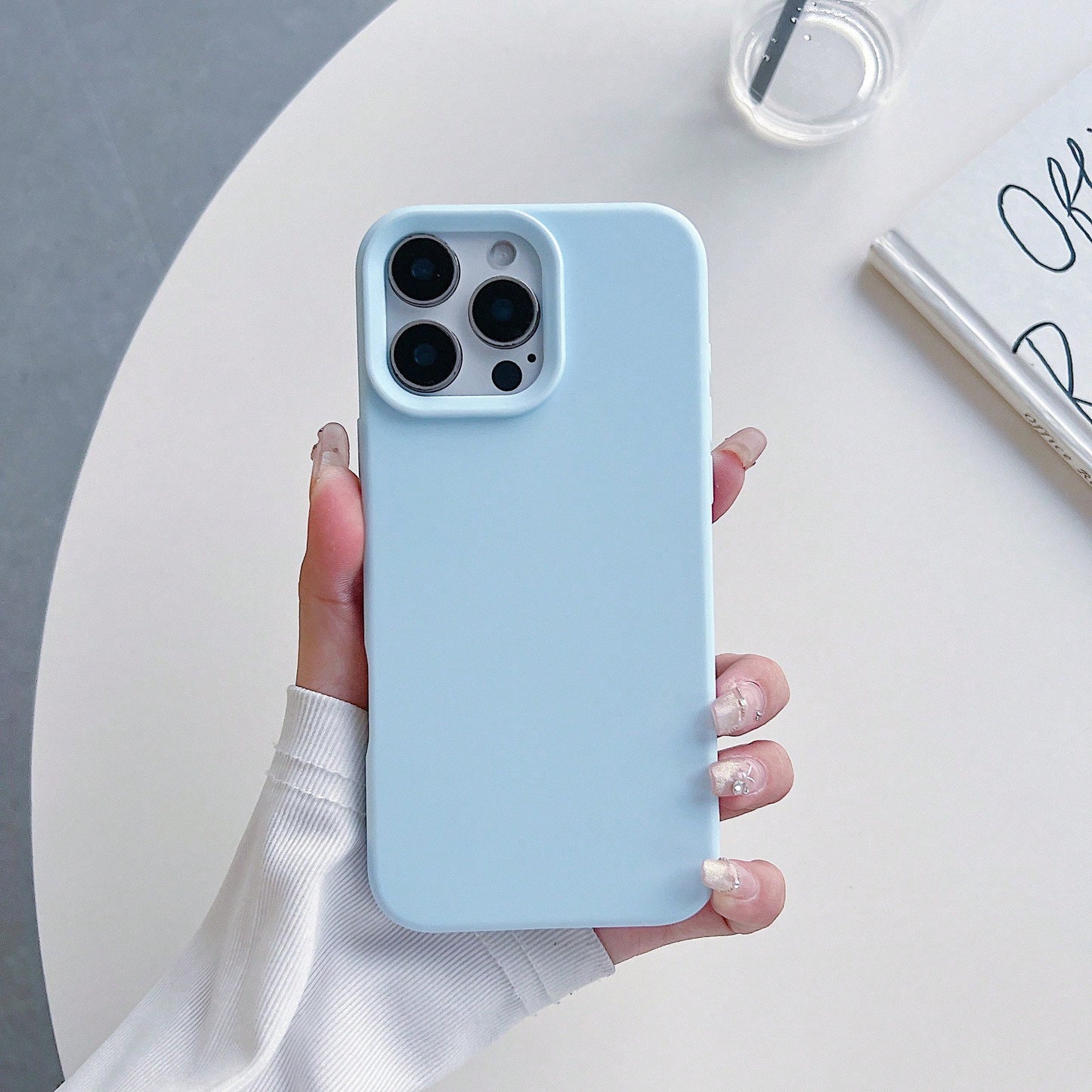 Grooved Button Design, High-Quality Liquid Silicone Phone Case, Compatible With 17 AIR 16 15 14 13 12 11 Pro Max, Soft Waxy Touch, Skin-Friendly And Comfortable.