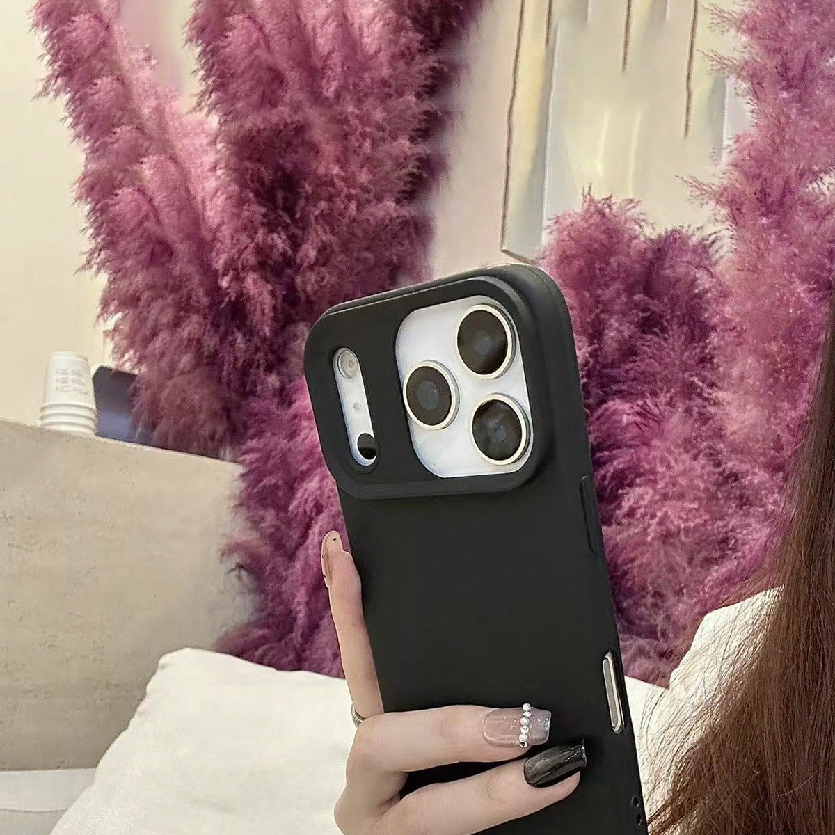 Grooved Button Design, High-Quality Liquid Silicone Phone Case, Compatible With 17 AIR 16 15 14 13 12 11 Pro Max, Soft Waxy Touch, Skin-Friendly And Comfortable.