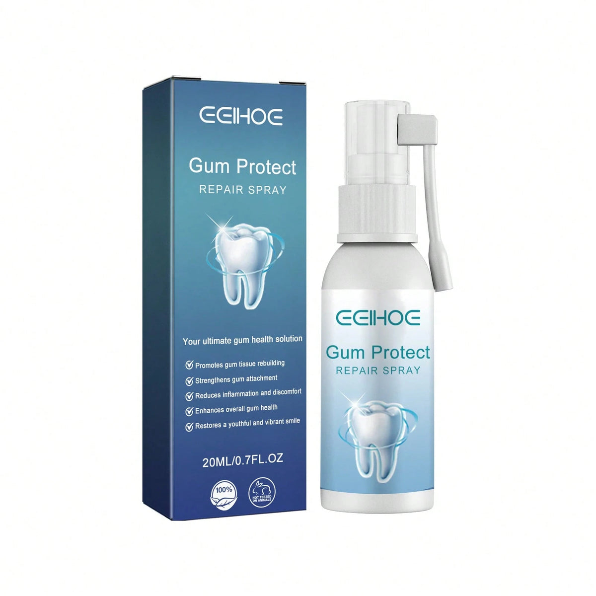 Gum Repair Spray- Relieves Swollen And Painful Gums Caused By Heat, Whitens Teeth, And Provides Oral Hygiene Care Spray