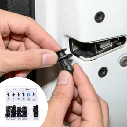 HE26 100PCS Universal Expansion Screw Clips Set, 6 Sizes Automotive Plastic Fastener Kit For Automobiles Mudguard Leaf Plates Door Panel Clip, Car Retainer Clips & Fastener Remover Car Accessories