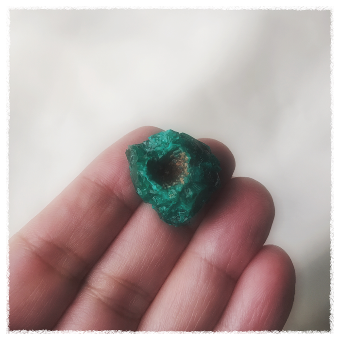 Heart Spiral Emerald Dioptase Crystal
