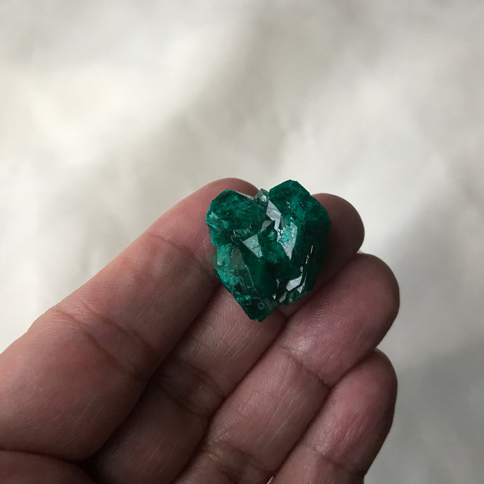Heart Spiral Emerald Dioptase Crystal