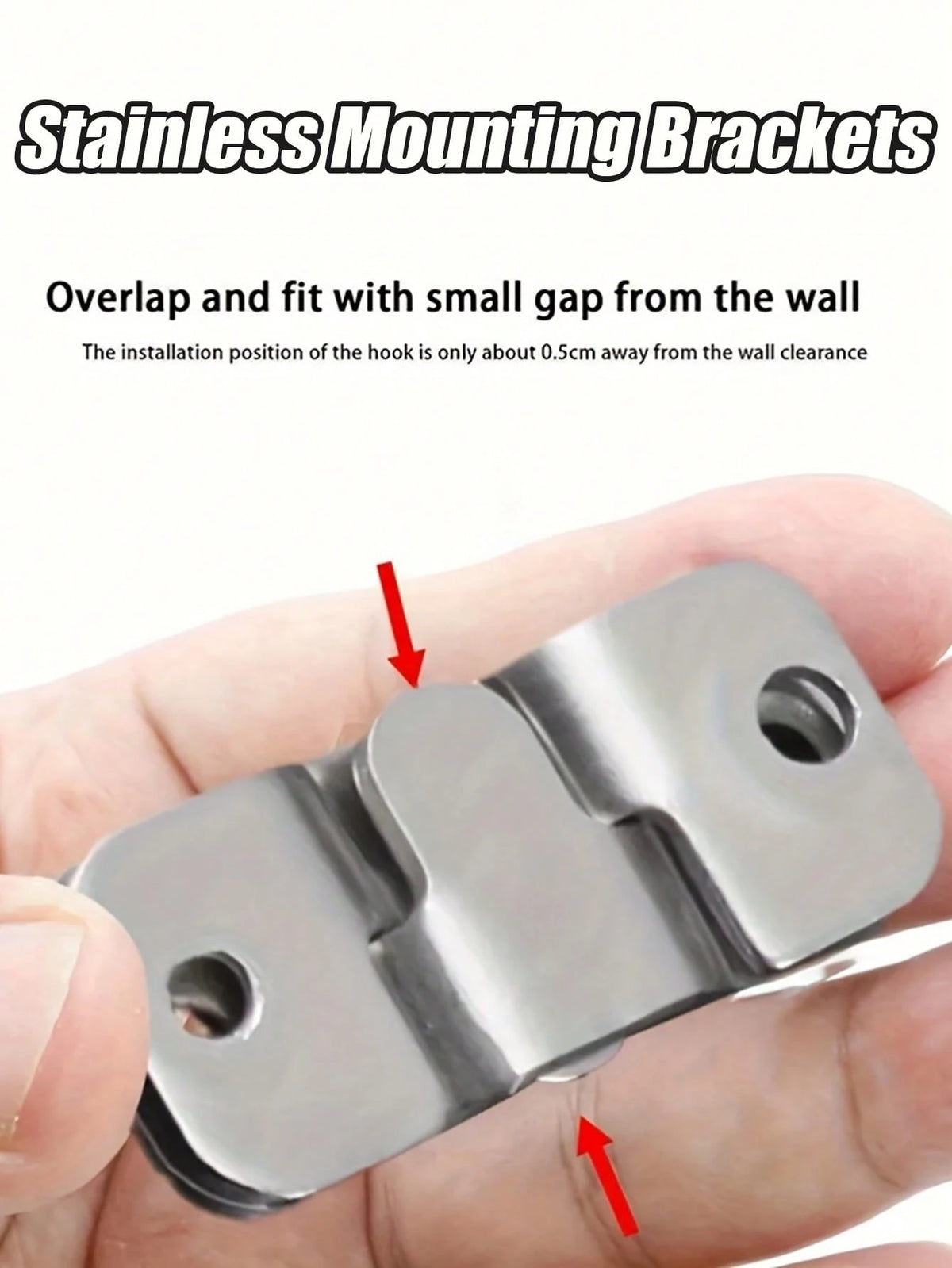 Heavy Duty Stainless Steel Mounting Bracket| Recessed Interlocking Hooks With Screws, Suitable For Furniture And Bed Corners| Corrosion-Resistant Wall Hardware For Frames And Gallery Displays