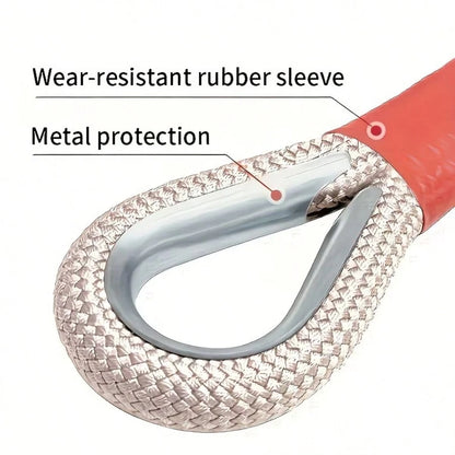 Heavy-Duty Tow Rope, 4.5 Meters/5 Tons (11,000 Lbs) High-Strength Nylon Dynamic Recovery Rope With Bow Buckle And Storage Bag, Suitable For Truck, SUV, And UTVATV Emergency Rescue.