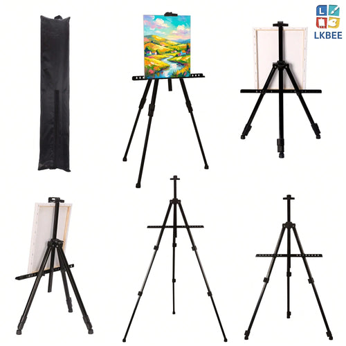 Height Adjustable Floor Metal Easel For Art Creation & Display