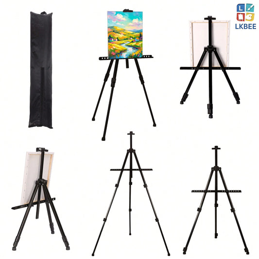 Height Adjustable Floor Metal Easel For Art Creation & Display
