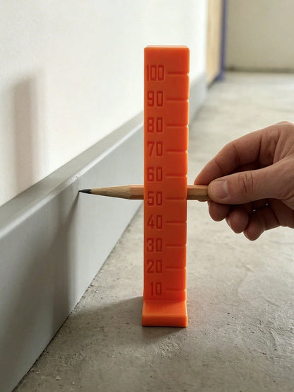 Height Marking Gauge (5–105mm), Multi-Function Marking Locator, Wall Level Height Positioning Tool, Woodworking DIY Marking Tool, Compact Portable Height Ruler, Pencil Insert Vertical Bar With Double