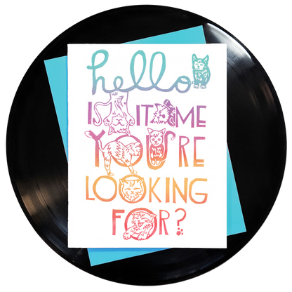 Hello Is It Me You're Looking For? Greeting Card 6-Pack Inspired By Music