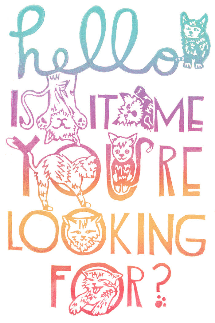 Hello Is It Me You're Looking For? Greeting Card 6-Pack Inspired By Music