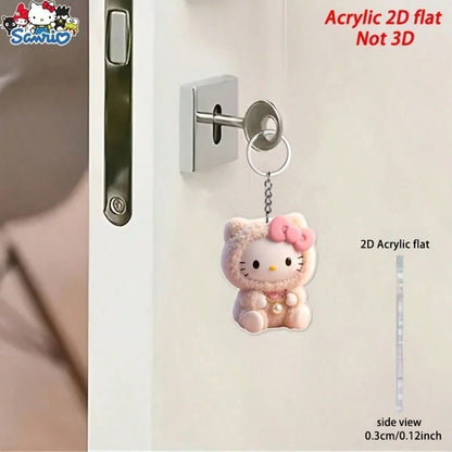 Hello Kitty Acrylic Keychain, Bag Charm Or Home Decor, Mother's Day/Teacher's Day Gift, Graduation Car Key Chain, Women's Accessory