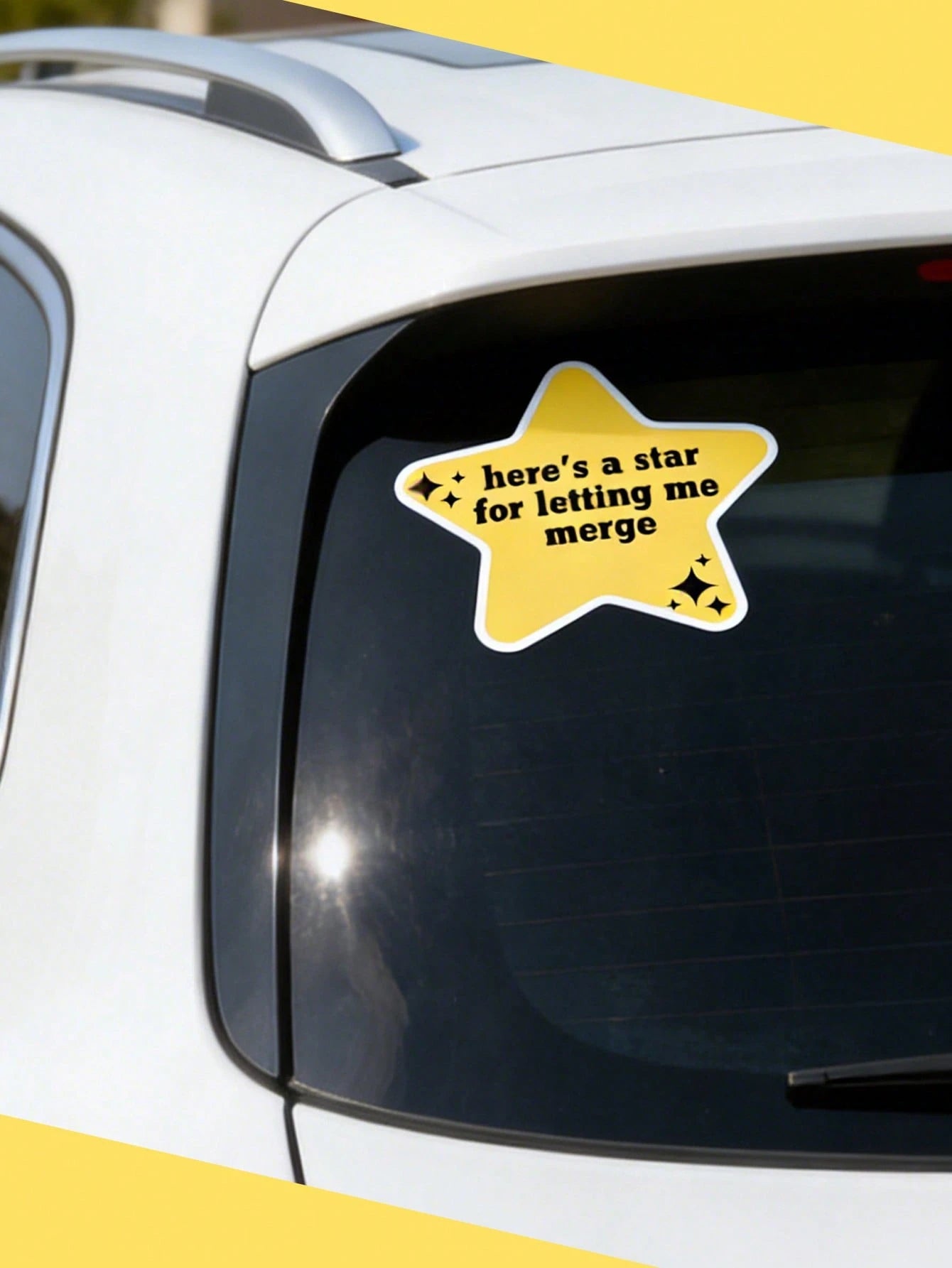 Here's A Star For Letting Me Merge| Cute Funny Car Sticker, Bumper Sticker, Driver Gift