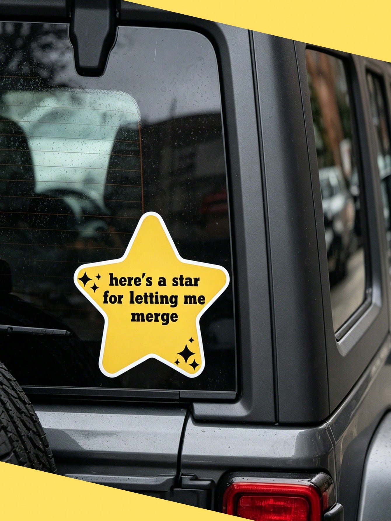 Here's A Star For Letting Me Merge| Cute Funny Car Sticker, Bumper Sticker, Driver Gift