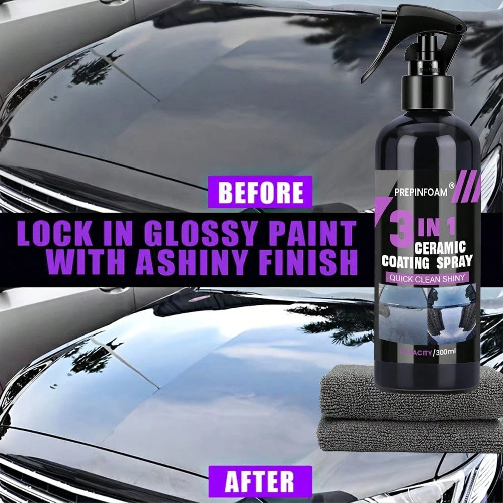 HGKJ 3-In-1 Automotive Ceramic Nano Coating Liquid, Nano Crystal Hydrophobic Layer, Polishing Coating Agent, Nano Coating, NO.P1, Automotive Gift