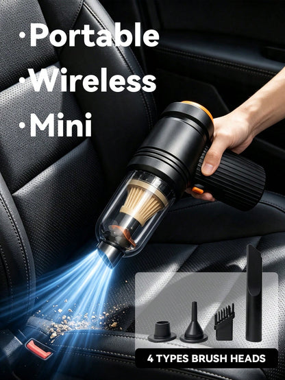 High-Power Wireless Vacuum Cleaner (USB Rechargeable; Suitable For Home And Car Use; Handheld Design; Powerful Suction; Dual Vacuuming And Blowing Functions; Built-In 2400mAh Battery)
