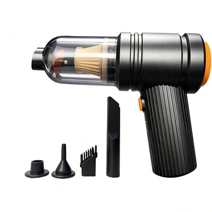 High-Power Wireless Vacuum Cleaner (USB Rechargeable; Suitable For Home And Car Use; Handheld Design; Powerful Suction; Dual Vacuuming And Blowing Functions; Built-In 2400mAh Battery)