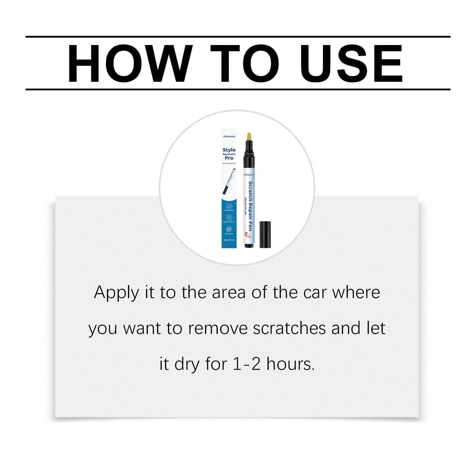 Hikmarion Car Scratch Repair Pen: Portable Tool For Repairing Body Scratches And Restoring Paint