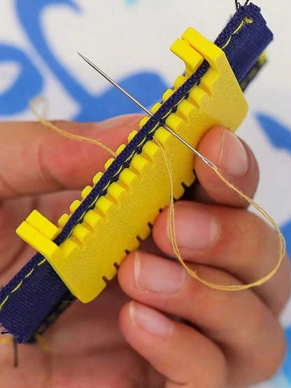Hinge Sewing Clamp, Helpful Tool For Hand Sewing, Helps You Sew Perfect Lines, Sewing Ruler With Clips- Hand Sewing Guide For Even Stitches, Suitable For Sewing Beginners, Housewives, Non-Slip DIY Se