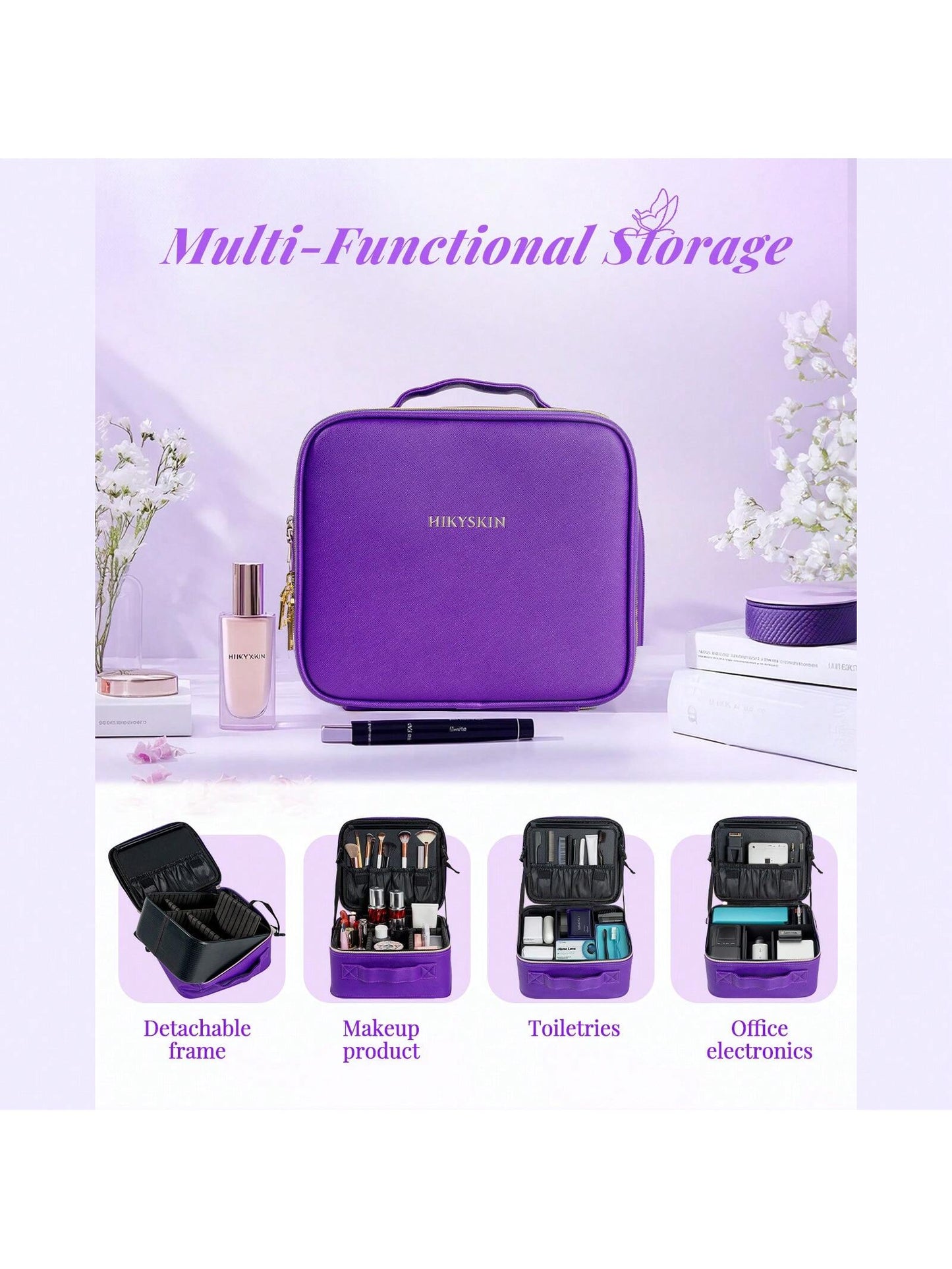 His Portable, Large-Capacity Travel Makeup Bag Features Six Compartments And Is Perfect For Storing Various Cosmetics. It's Ideal For Carrying With You Anytime, Such As For School, Returning To Campu