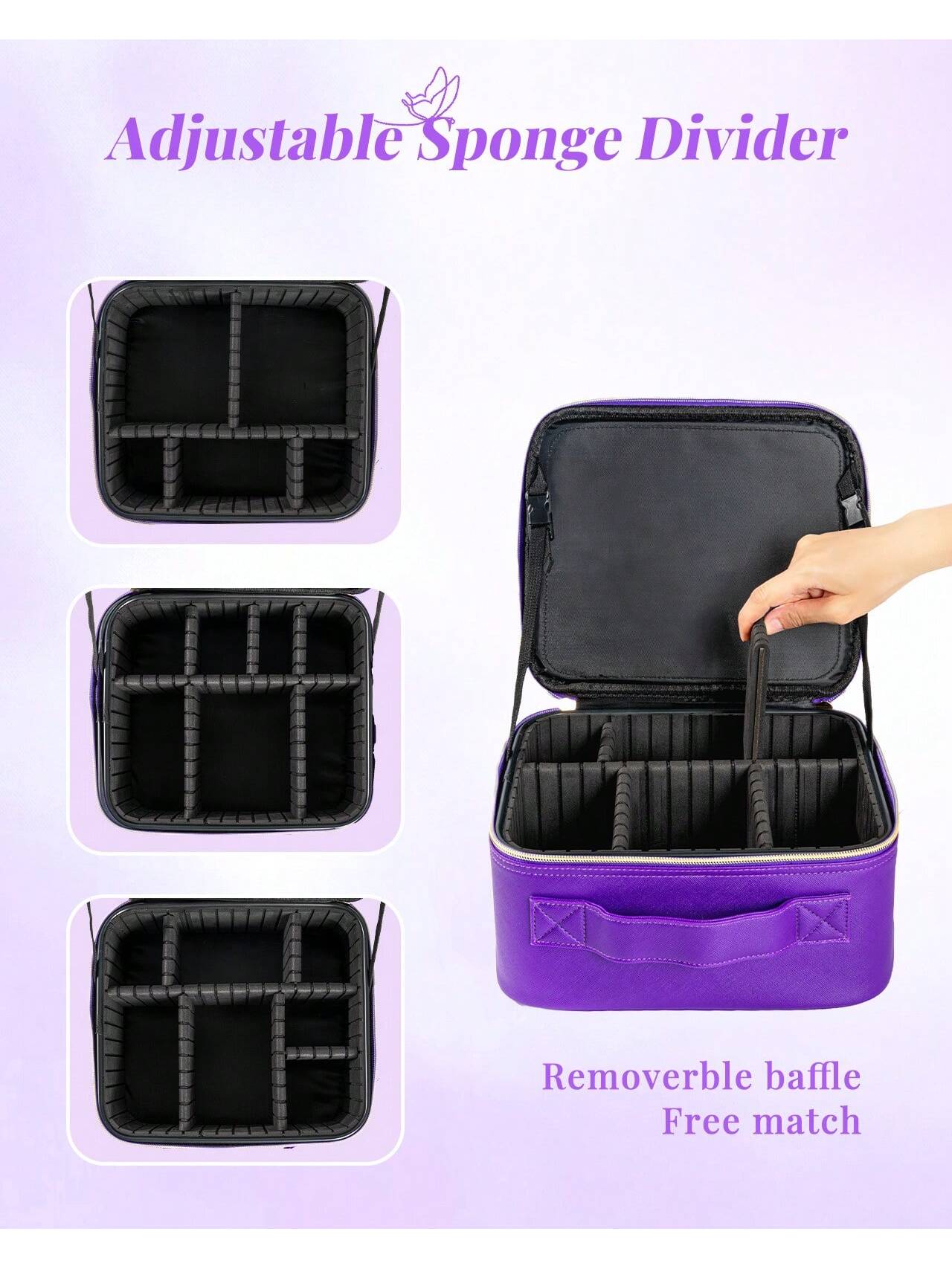 His Portable, Large-Capacity Travel Makeup Bag Features Six Compartments And Is Perfect For Storing Various Cosmetics. It's Ideal For Carrying With You Anytime, Such As For School, Returning To Campu