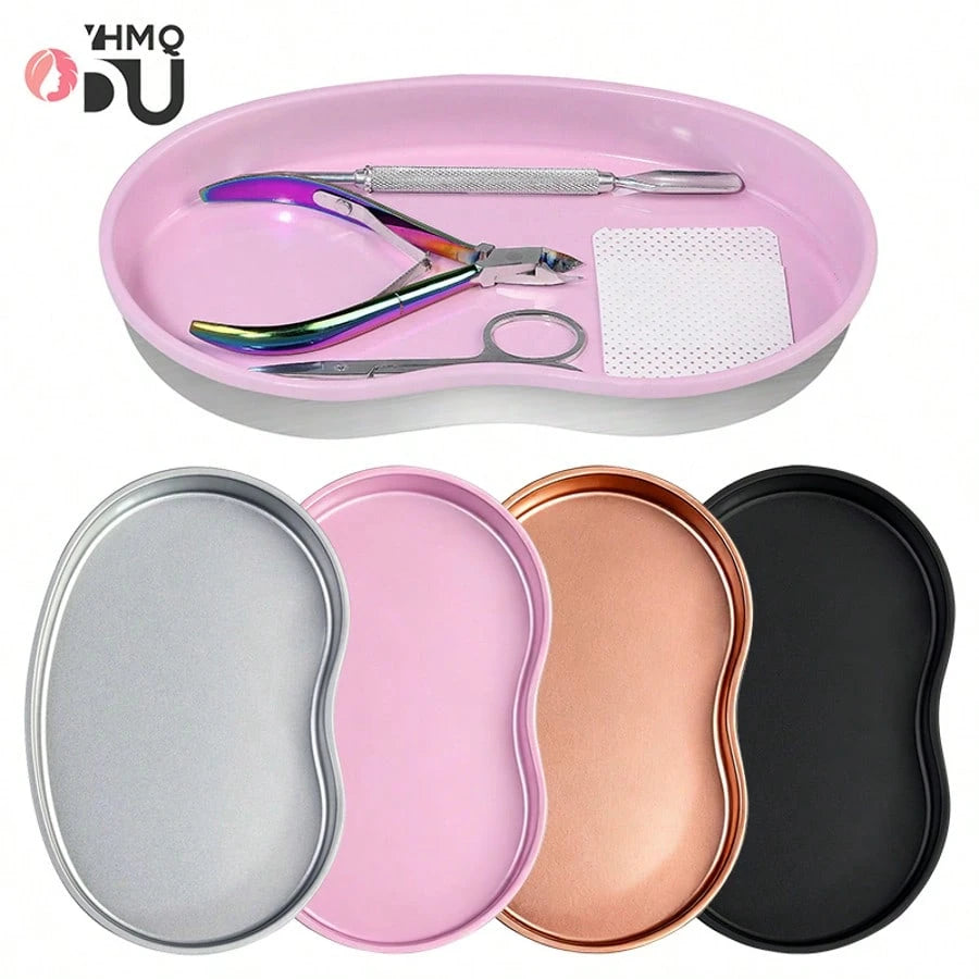 HMQ beauty New Stainless Steel Cosmetic Storage Tray, Manicure Equipment Tray, Medical/Dental Salon Nail Art Tool Storage Box