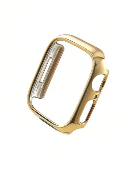 Huastonband Compatible Case Cover Protective Shell PC Hard Material Electroplated Gold Hollow Frame Watch Protective Frame Suitable For Watch Ultra 3 2 1 S10 SE S9/S8/S7/S6/S5/S4/S3/S2/S1 Series Men W