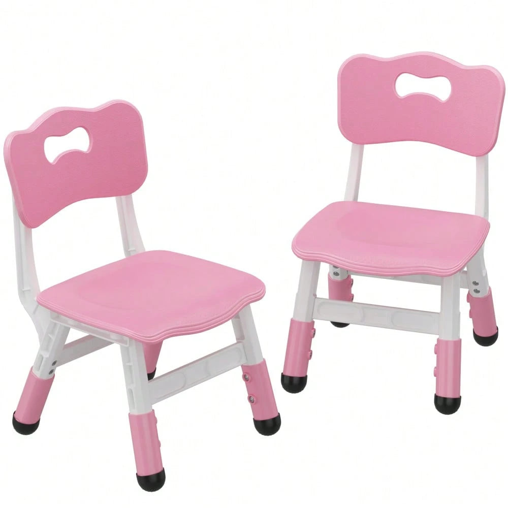 Huisuilinss Adjustable Kids Chair,3 Level Height Adjustable Plastic Toddler Chair,Child Chair For Home Family Classroom Nursery Indoor Use,For Boys Girls Age 2-6,2 Pack