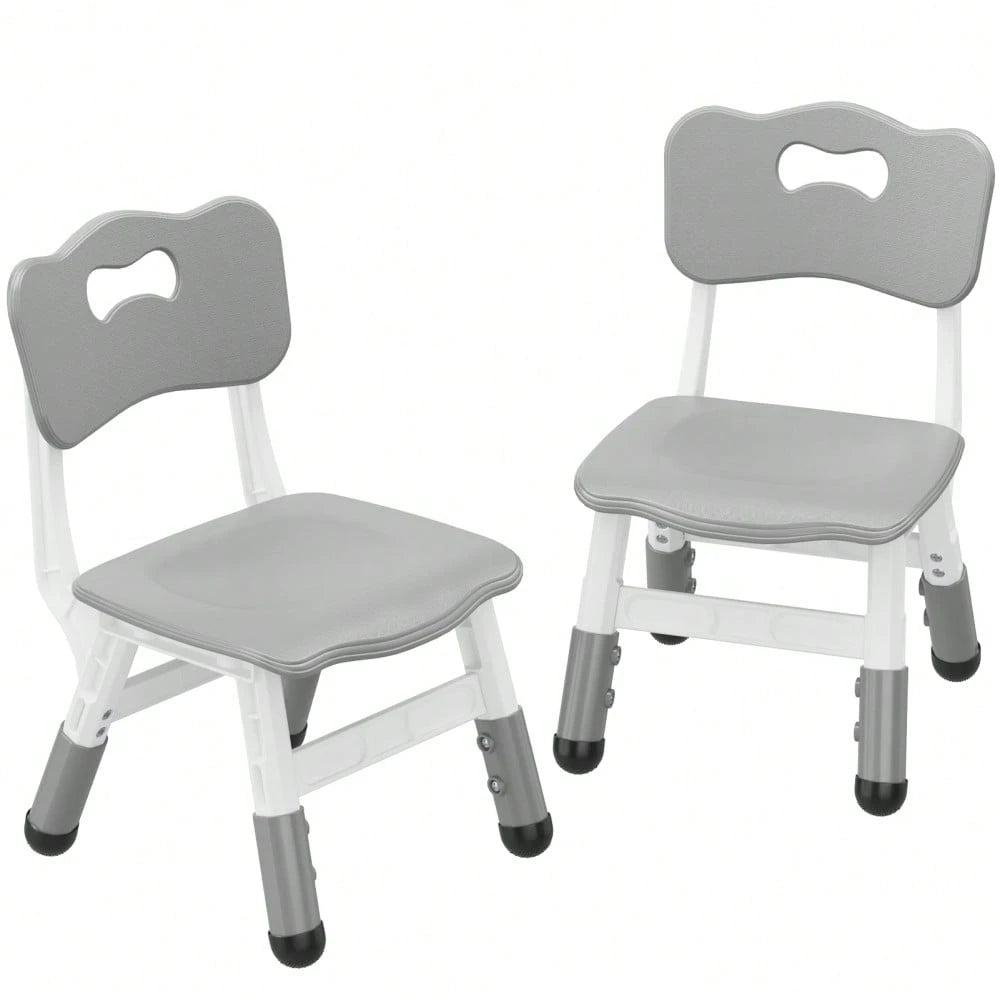 Huisuilinss Adjustable Kids Chair,3 Level Height Adjustable Plastic Toddler Chair,Child Chair For Home Family Classroom Nursery Indoor Use,For Boys Girls Age 2-6,2 Pack