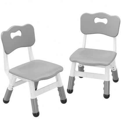 Huisuilinss Adjustable Kids Chair,3 Level Height Adjustable Plastic Toddler Chair,Child Chair For Home Family Classroom Nursery Indoor Use,For Boys Girls Age 2-6,2 Pack