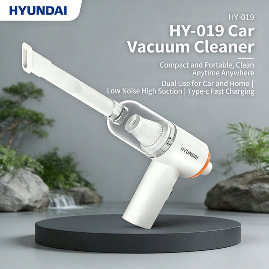 HYUNDAI HY-019 Vacuum Cleaner, Handheld With High Suction Power, Lightweight And Convenient Dust Removal Tool, Cordless Handheld And Portable, Suitable For Both Home And Car Cleaning