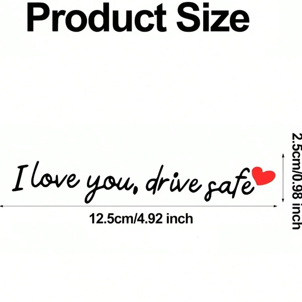 I Love You. Driving Rearview Mirror Decal| Car Rearview Mirror Sticker, Driving Decal, Fun Car Vinyl Window Rearview Decal, Suitable For Both Men And Women
