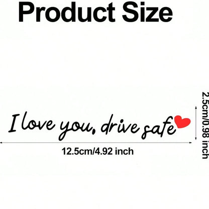 I Love You. Driving Rearview Mirror Decal| Car Rearview Mirror Sticker, Driving Decal, Fun Car Vinyl Window Rearview Decal, Suitable For Both Men And Women