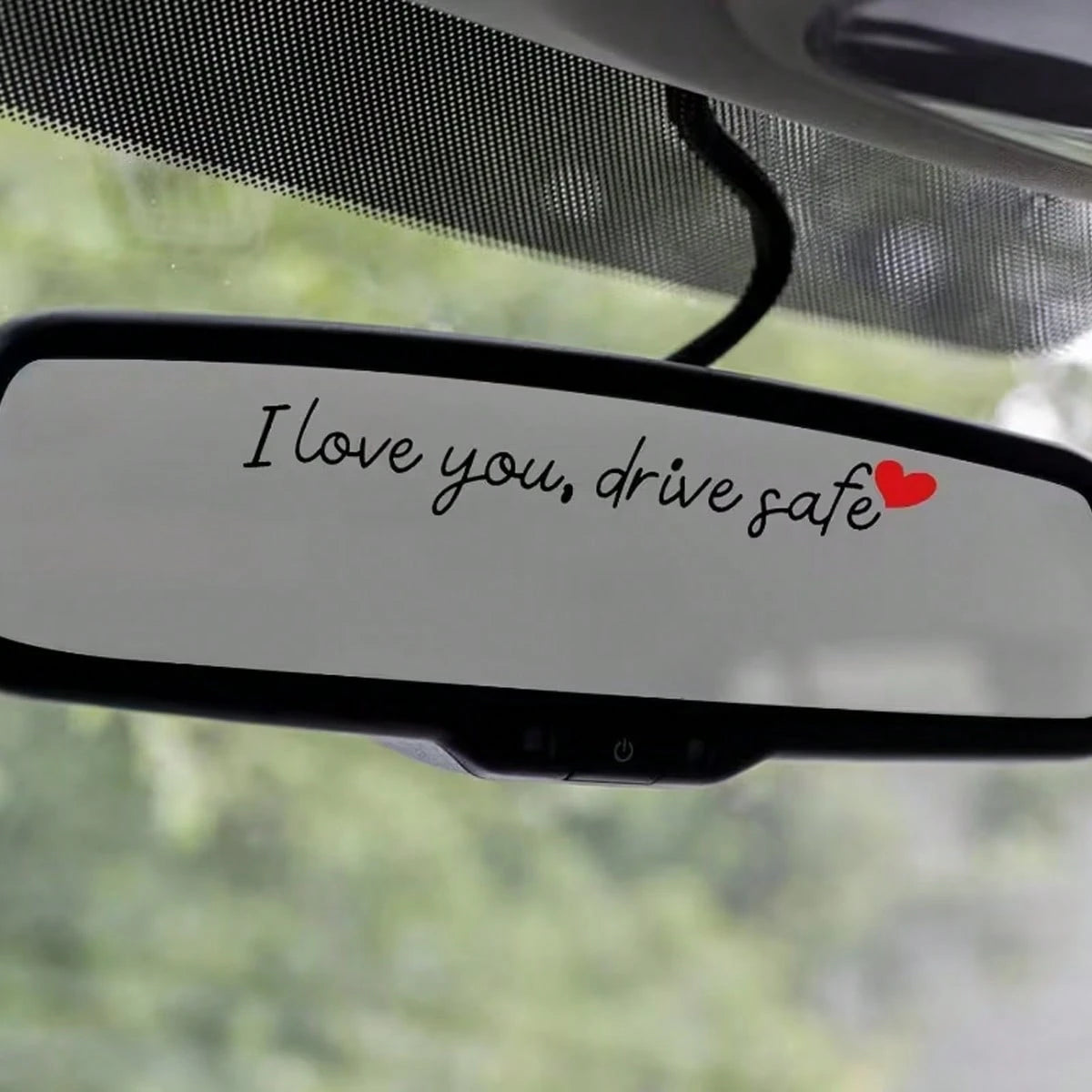 I Love You. Driving Rearview Mirror Decal| Car Rearview Mirror Sticker, Driving Decal, Fun Car Vinyl Window Rearview Decal, Suitable For Both Men And Women