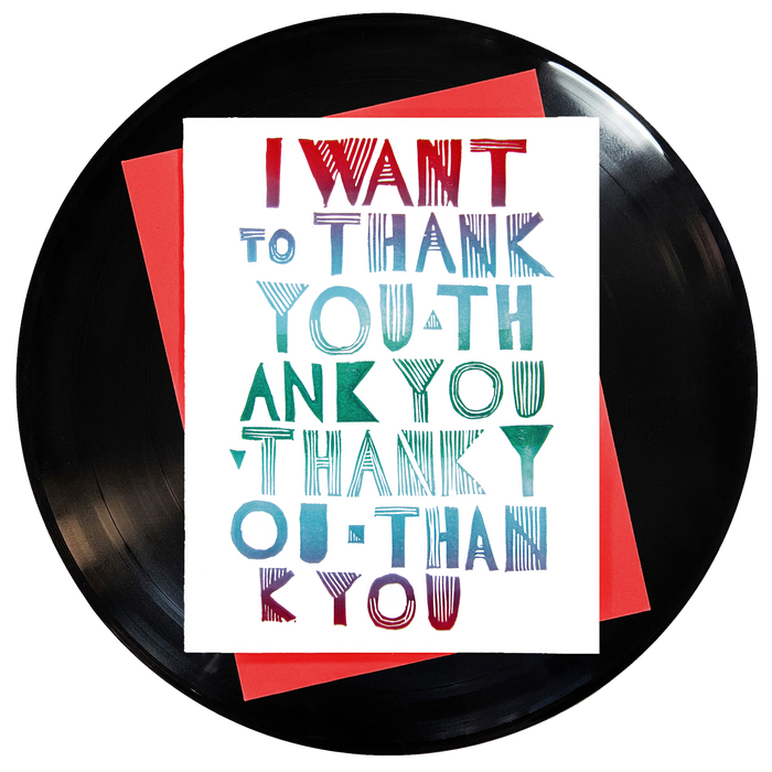 I Want To Thank You Thank You Thank You Thank You Greeting Card 6-Pack Inspired By Music
