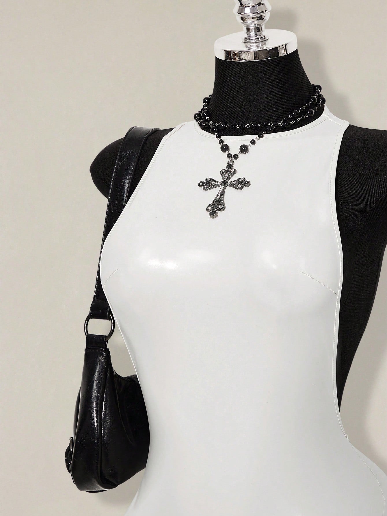 ICON 2026 New Arrive Women's Y2k White Solid Color Backless Sleeveless Bodycon Mini Dress,Spring/Summer Open Back,Summer