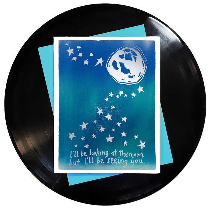 I'll Be Looking At The Moon But I'll Be Seeing You Greeting Card 6-Pack Inspired By Music