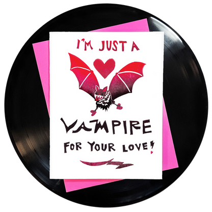 I'm Just A Vampire For Your Love Greeting Card 6-Pack Inspired By Music