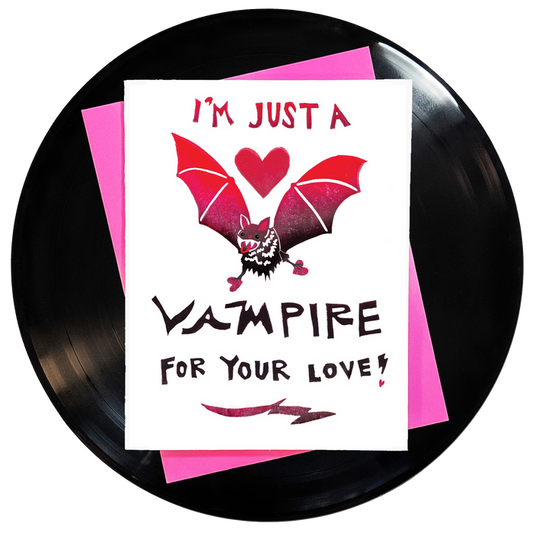 I'm Just A Vampire For Your Love Greeting Card 6-Pack Inspired By Music