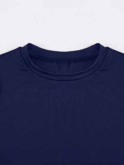 INAWLY Solva Women Round Neck Solid Color Simple And Versatile Short Sleeve T-Shirt For Spring And Summer Fall Cloth For Women