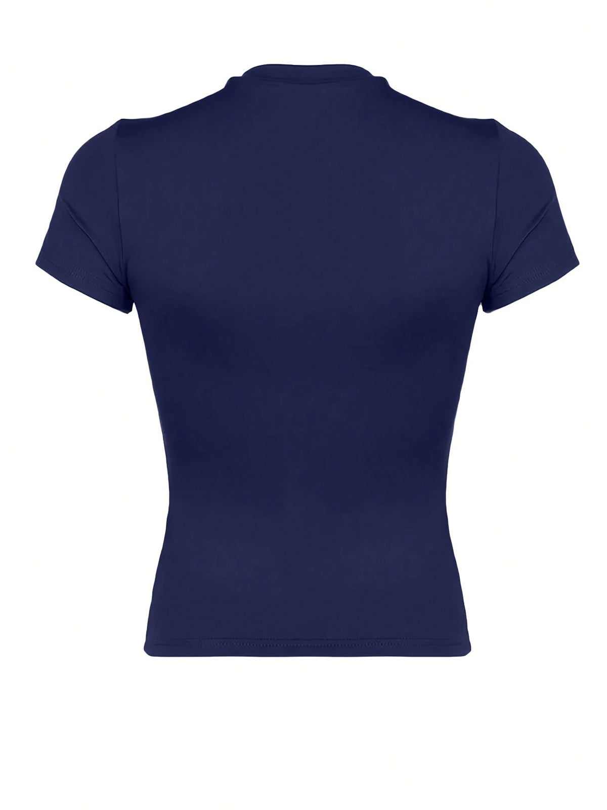 INAWLY Solva Women Round Neck Solid Color Simple And Versatile Short Sleeve T-Shirt For Spring And Summer Fall Cloth For Women