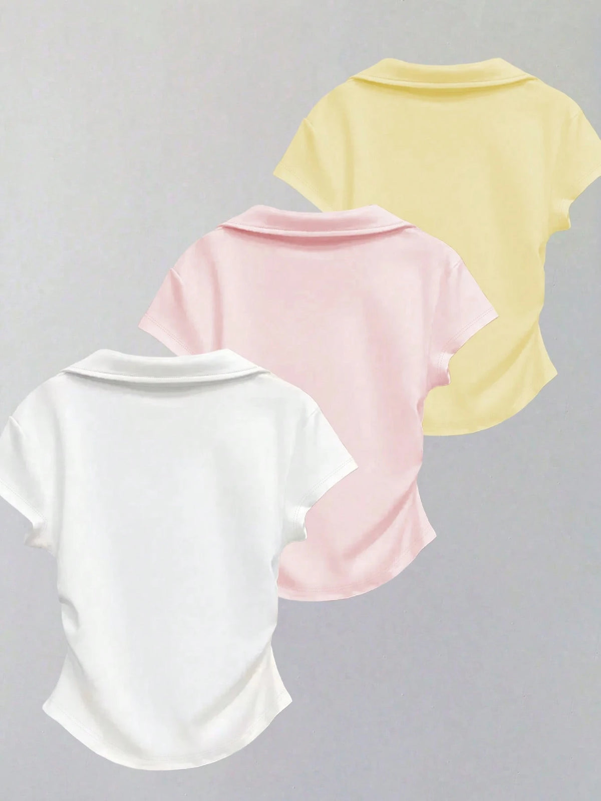 INAWLY Women's Casual Solid Color Short Sleeve T-Shirt, Versatile For Summer