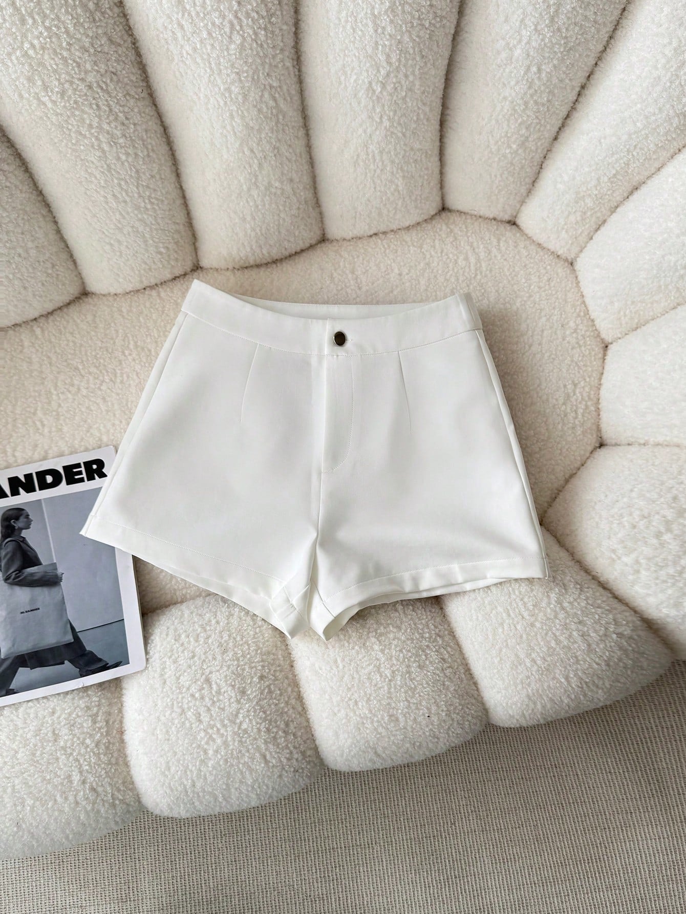 INAWLY Women's Solid Color Simple & Fashionable Pants, Suitable For Summer