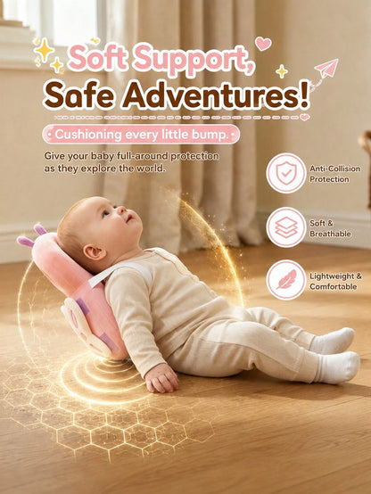 Infant Walking Fall Protection Pillow (Butterfly Shape)- Baby Walking Head Protection Pad: Ultra Soft, Breathable, Adjustable Size, Fall Protection Backpack Design; Durable Soft Polyester Fiber Mater