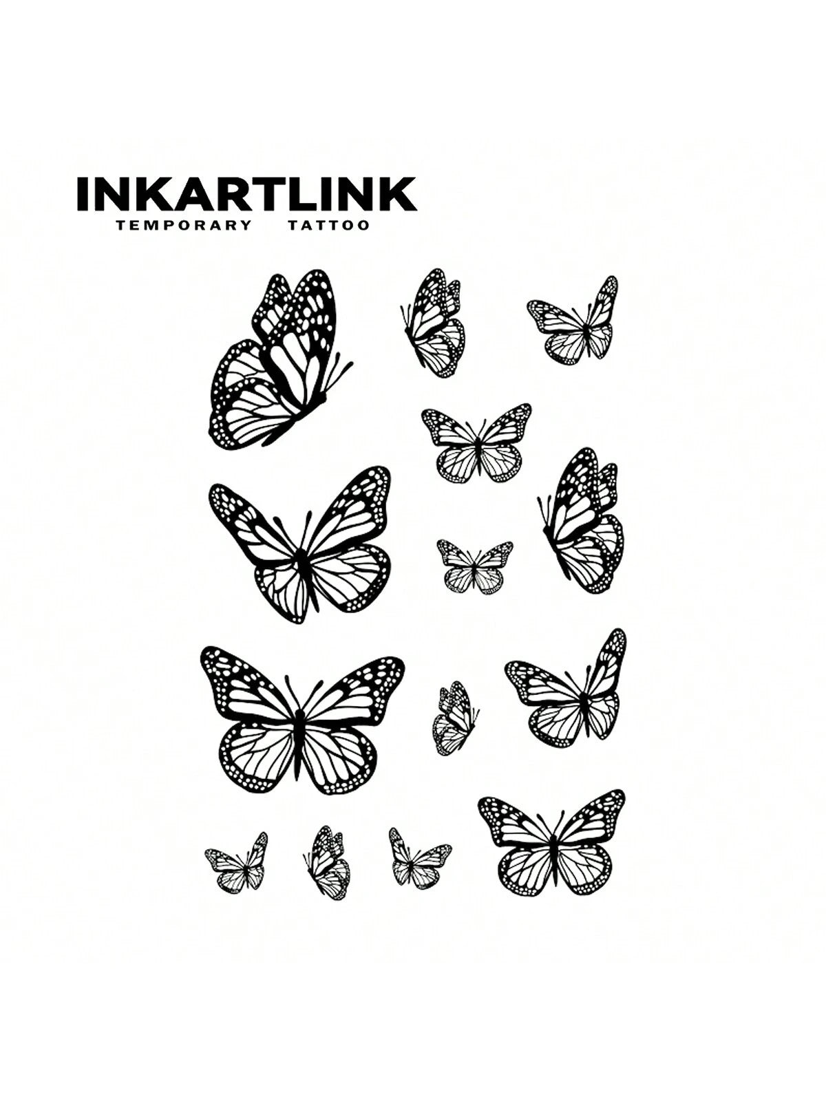 INKARTLINK Revolutionary Technology Tattoo, Semi-Permanent Tattoo, Hands, Flowers, Temporary Tattoo, Moon, Bee, Waterproof, Realistic Fake Tattoo, Vegetable-Based Tattoo, Magic Tattoo, Lasting 1-2 Wee