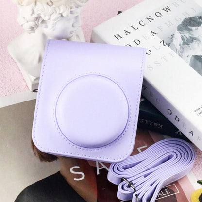 Instant Mini 12 Case Compatible WithMini 12/ Mini 12 Camera- PULeather Protective Case Cover Bag With Adjustable Shoulder Strap- Lilac Purple