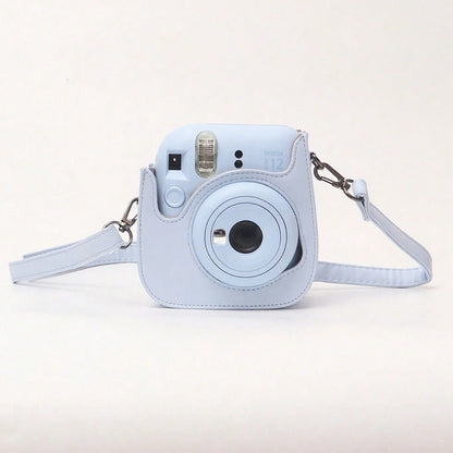 Instant Mini 12 Case Compatible WithMini 12/ Mini 12 Camera- PULeather Protective Case Cover Bag With Adjustable Shoulder Strap- Lilac Purple