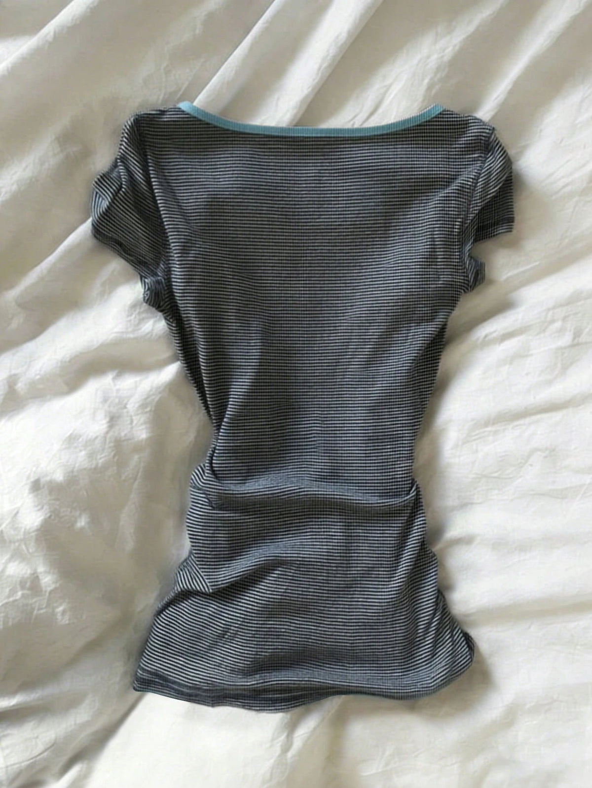IslaSuriya Digital Print & Lace Trim 2 In 1 Women Short Sleeve T-Shirt