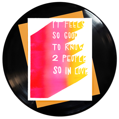 It Feels So Good To Know Two People So In Love Greeting Card 6-Pack Inspired By Music