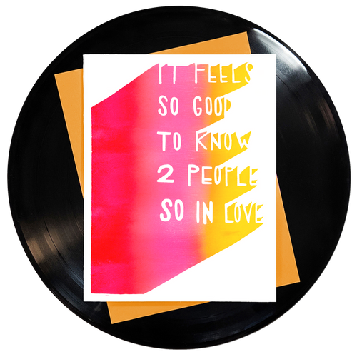 It Feels So Good To Know Two People So In Love Greeting Card 6-Pack Inspired By Music