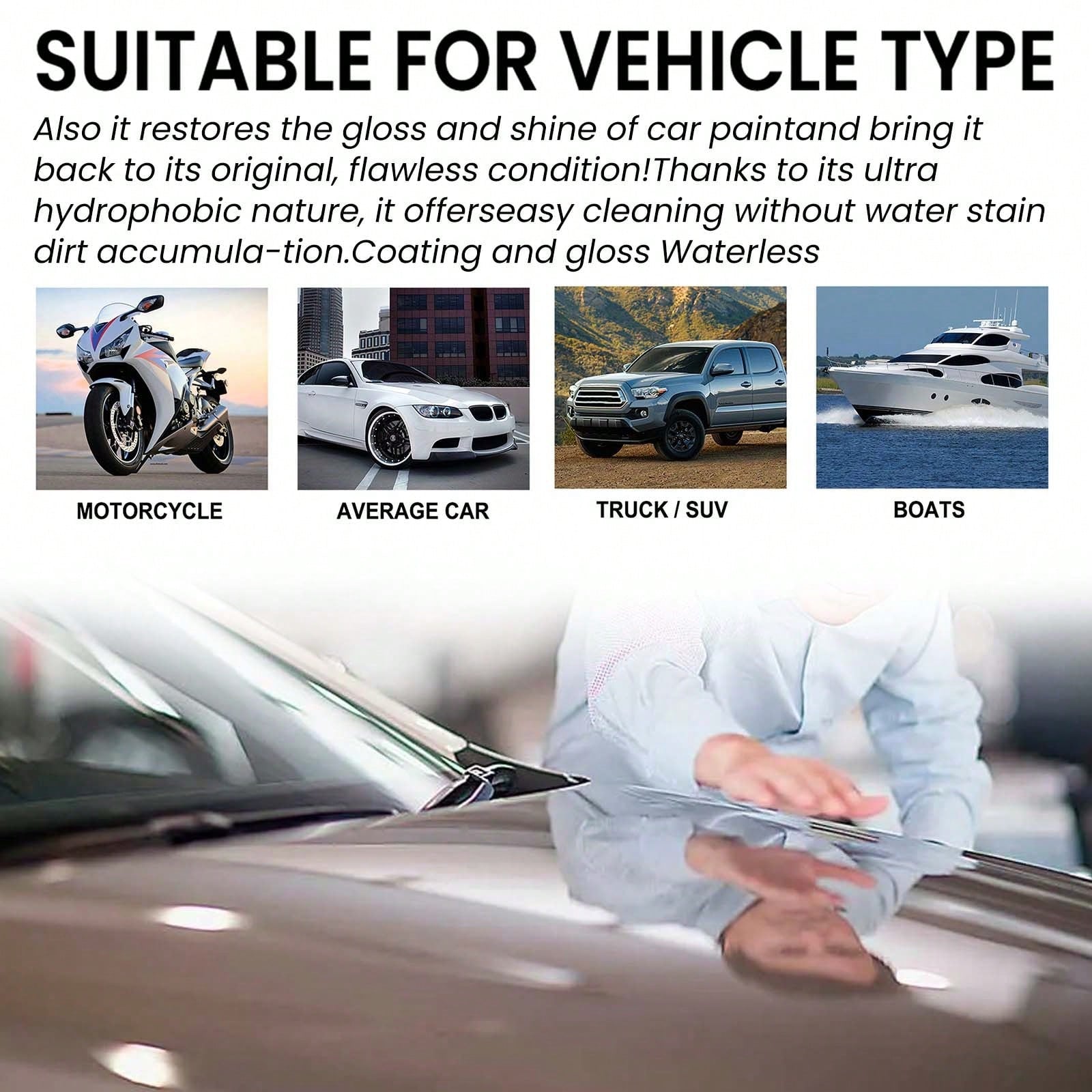 JAYSUING Car Nano Repairing Spray Ceramic Coating, Scratch Remover Polish Hydrophobic Paint Protection, Paint Scratch Swirl Water Spot Remover, Nano Ceramic Clear Coat Restorer DIY Detailing