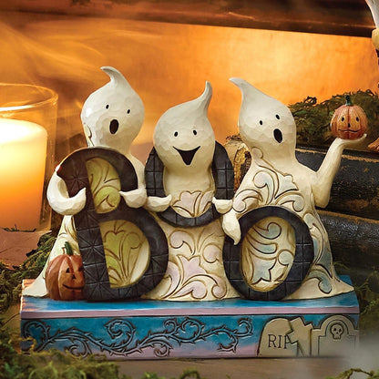 Jim Shore Heartwood Creek - BOO Crew Ghost Friends Halloween Figurine 6016641